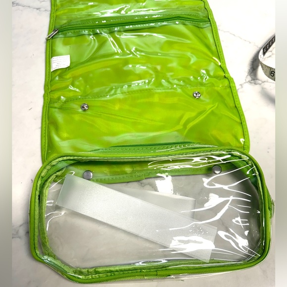 Compact Travel Case Embroidered Letter “J” Pink & Green - Picture 8 of 10